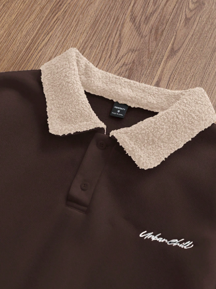 SWAVVY Men's Knitted Casual Loose Fit Thermal Lined Long Sleeve Sweatshirt, Autumn/Winter